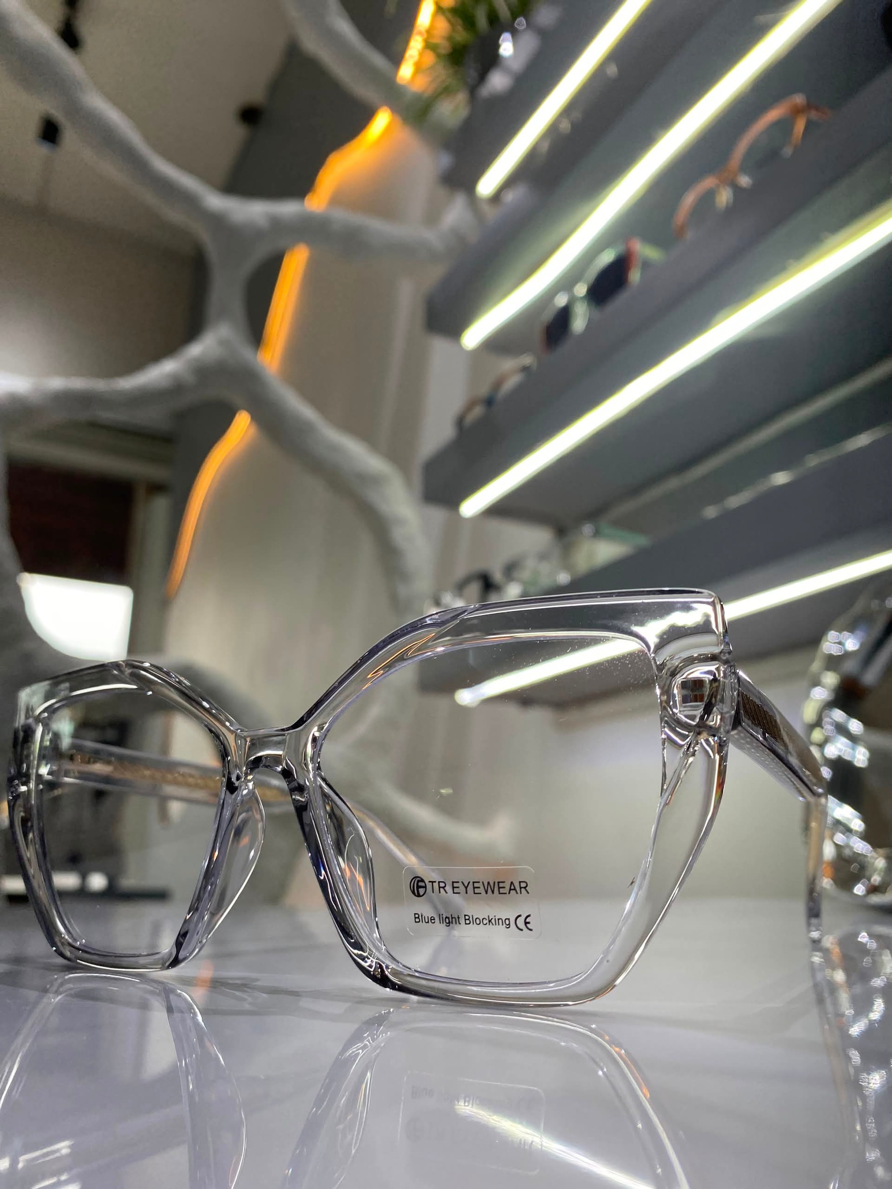Montura Acetato Redonda Clear Caballero