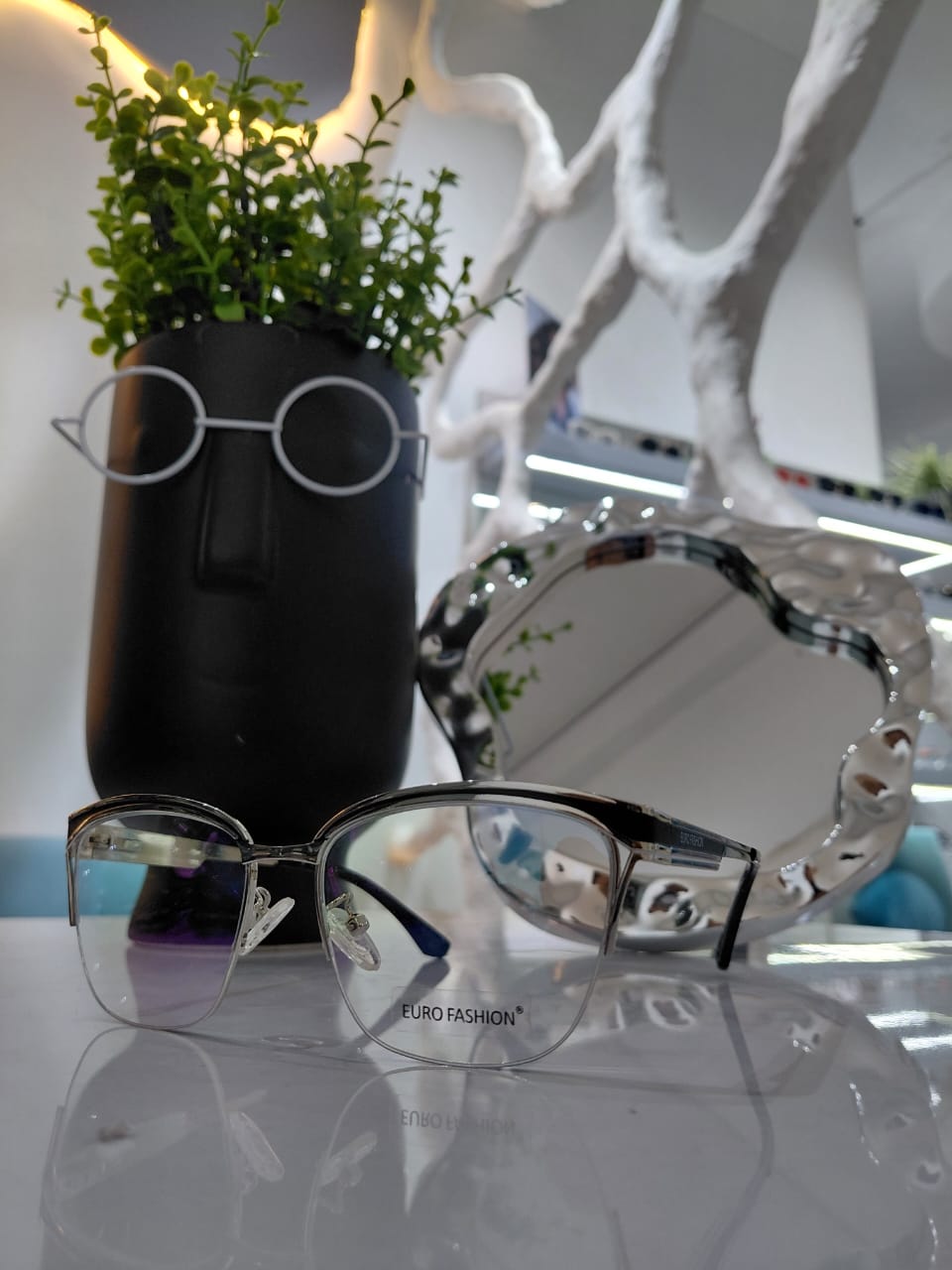 EURO FASHION SEMI AL AIRE NEGRO PLATA